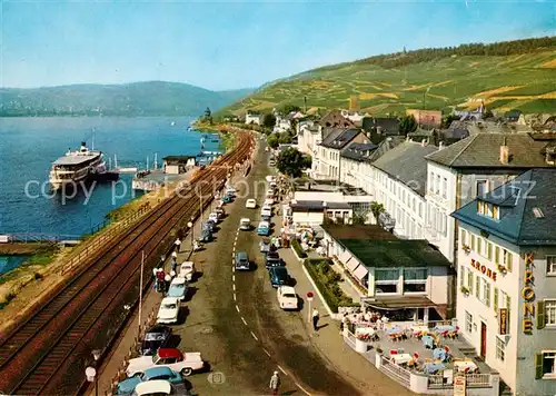 AK / Ansichtskarte Ruedesheim_Rhein Panorama Rheinstrasse Ruedesheim Rhein