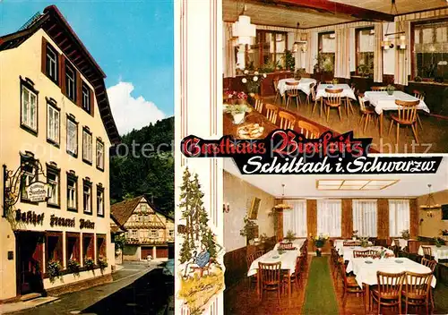 AK / Ansichtskarte Schiltach Gasthof Brauerei Wolber zum Bierfritz Gastraeume Schiltach