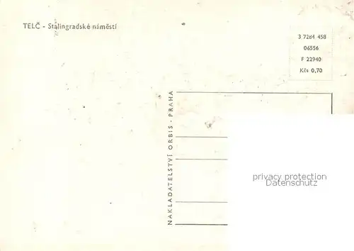 AK / Ansichtskarte Telc Stalingradske namesti Telc