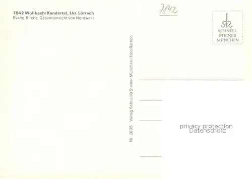 AK / Ansichtskarte Wollbach_Kandern Ev Kirche Wollbach Kandern