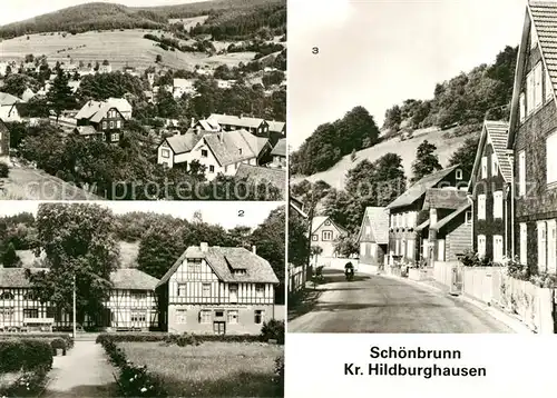 AK / Ansichtskarte Schoenbrunn_Schleusegrund Teilansichten Dorfstrasse Schoenbrunn_Schleusegrund
