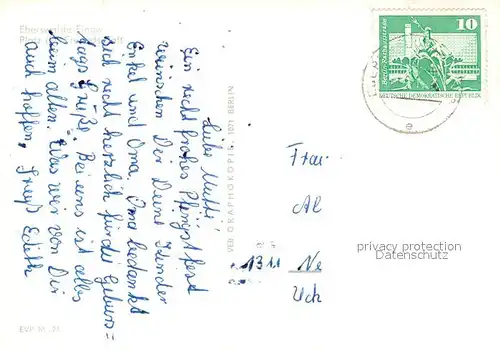 AK / Ansichtskarte Finow_Eberswalde Platz der Freundschaft Finow Eberswalde