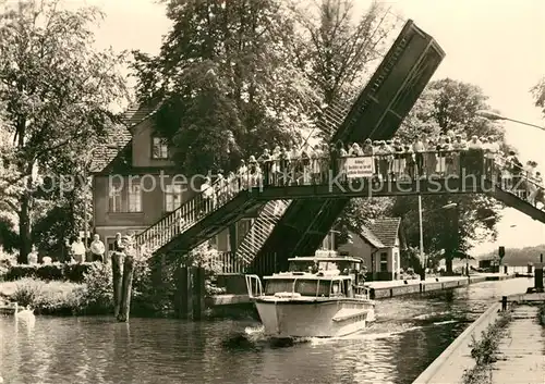 AK / Ansichtskarte Woltersdorfer_Schleuse mit Bruecke Woltersdorfer_Schleuse