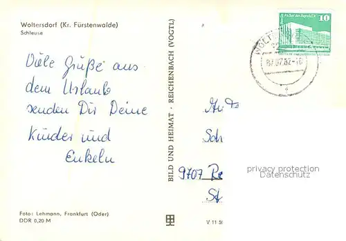 AK / Ansichtskarte Woltersdorfer_Schleuse mit Bruecke Woltersdorfer_Schleuse