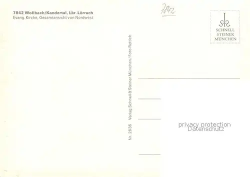 AK / Ansichtskarte Wollbach_Kandern Ev Kirche Wollbach Kandern