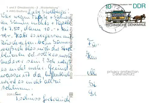 AK / Ansichtskarte Hohndorf_Greiz Ortsansichten Walderholung AWG Siedlung Hohndorf Greiz