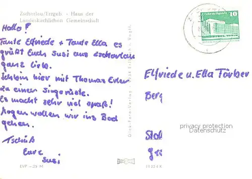 AK / Ansichtskarte Zschorlau Haus der Landeskirchlichen Gemeinschaft Zschorlau
