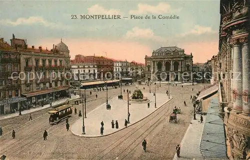 AK / Ansichtskarte Montpellier_Herault Place de la Comedie  Montpellier Herault