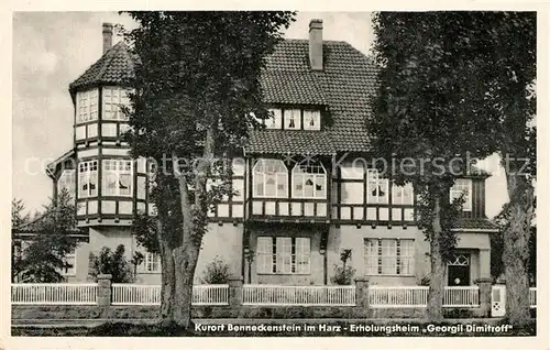 AK / Ansichtskarte Benneckenstein_Harz Erholungsheim Georgii Dimitroff  Benneckenstein_Harz