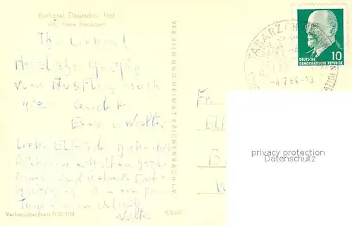 AK / Ansichtskarte Tabarz Kurhotel Deutscher Hof  Tabarz