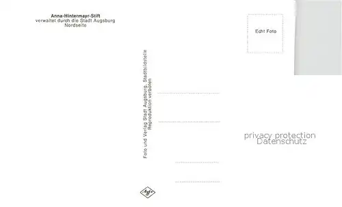 AK / Ansichtskarte Augsburg Anna Hintermayr Stift Augsburg