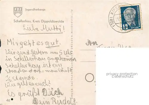 AK / Ansichtskarte Schellerhau Jugendherberge Schellerhau