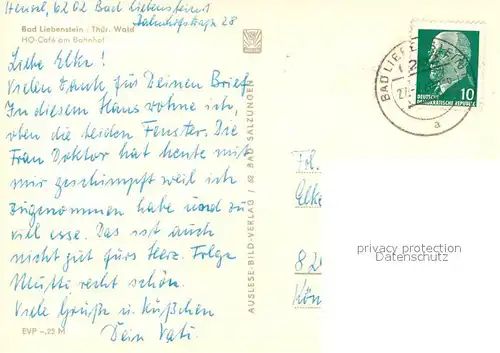 AK / Ansichtskarte Bad_Liebenstein Cafe am Bahnhof  Bad_Liebenstein