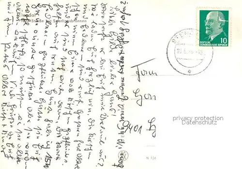 AK / Ansichtskarte Stendal Breite Strasse Sperlingsbrunnen Stendal