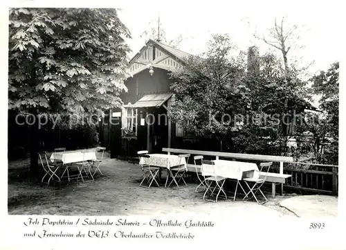 AK / Ansichtskarte Papstdorf Bergwirtschaft Fels Papststein Papstdorf