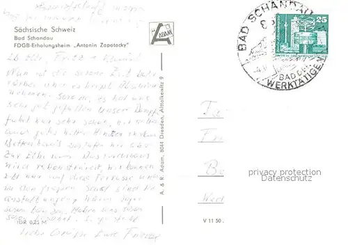 AK / Ansichtskarte Bad_Schandau Erholungsheim Antonin Zapotocky  Bad_Schandau