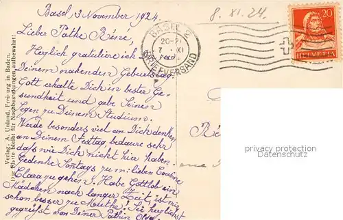 AK / Ansichtskarte Basel_BS Wohnhaus Basel_BS