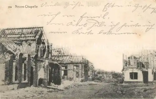 AK / Ansichtskarte Neuve Chapelle Truemmer 1. Weltkrieg Neuve Chapelle