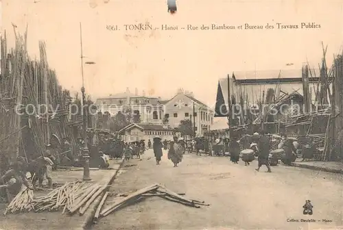 AK / Ansichtskarte Tonkin Rue des Bambous et Bureau des Travaux Publics Tonkin