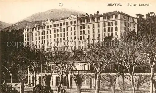 AK / Ansichtskarte Menton_Alpes_Maritimes Hotel Imperial Menton_Alpes_Maritimes