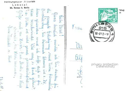AK / Ansichtskarte Lobetal Haus Ernterast Lobetal