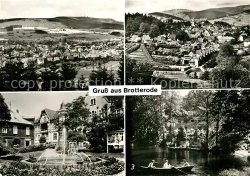 AK / Ansichtskarte Brotterode Inselsberg Platz der Jugend Waldschloesschen mit Gondelteich Brotterode