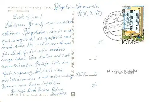 AK / Ansichtskarte Hohenstein Ernstthal Hotel Sachsenring Hohenstein Ernstthal