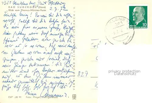 AK / Ansichtskarte Bad_Suderode Blick vom Thomas Muentzer Turm Bad_Suderode