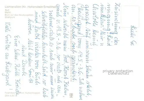 AK / Ansichtskarte Lichtenstein_Hohenstein Ernstthal Bad Markt Neubaugebiet Stadtpark Lichtenstein