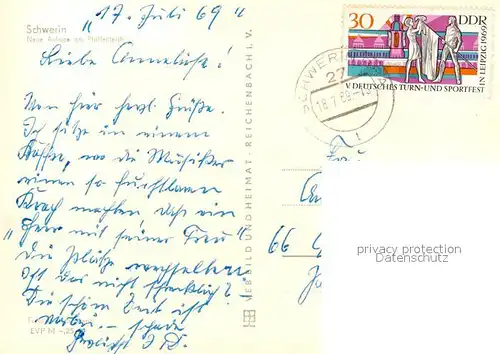 AK / Ansichtskarte Schwerin_Mecklenburg Neue Anlage am Pfaffenteich Schwerin_Mecklenburg