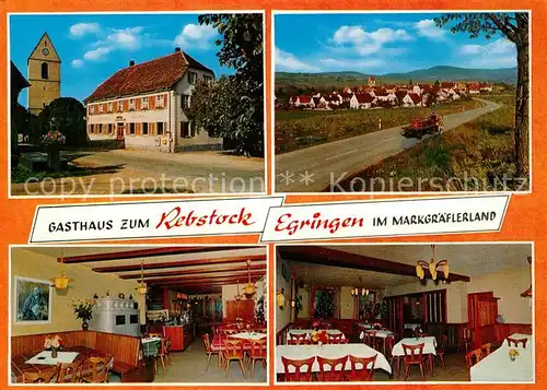 AK / Ansichtskarte Egringen Gasthaus zum Rebstock Speisesaal Panorama Egringen