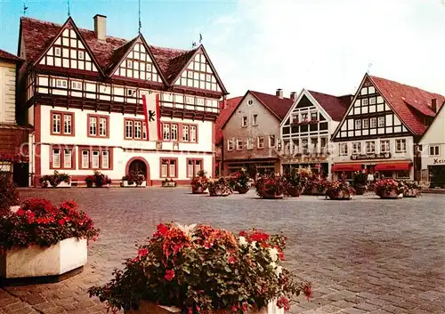 AK / Ansichtskarte Blomberg_Lippe Marktplatz und Rathaus Blomberg Lippe
