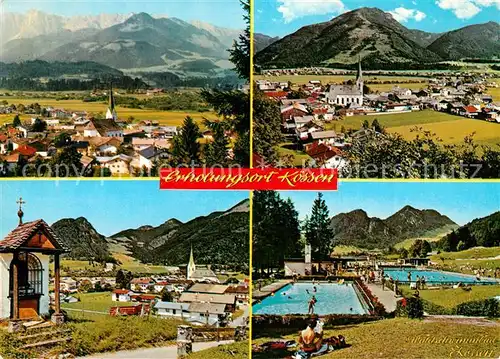 AK / Ansichtskarte Koessen_Tirol Panorama Schwimmbad Koessen Tirol