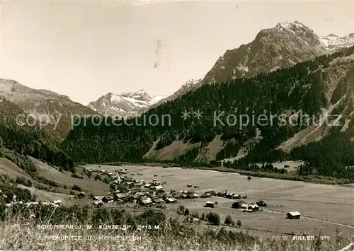 AK / Ansichtskarte Schoppernau_Vorarlberg mit Kuenzelspitze Juppenspitze und Mohnenfluh Schoppernau Vorarlberg