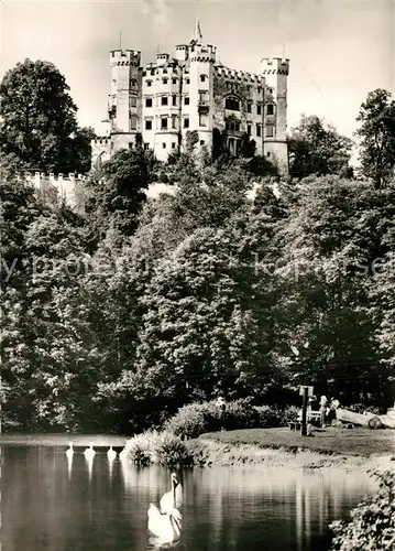 AK / Ansichtskarte Schwangau Schloss Hohenschwangau mit Alpsee Schwangau