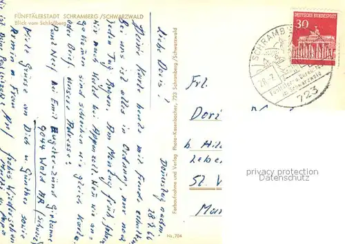 AK / Ansichtskarte Schramberg Blick vom Schlossberg Schramberg