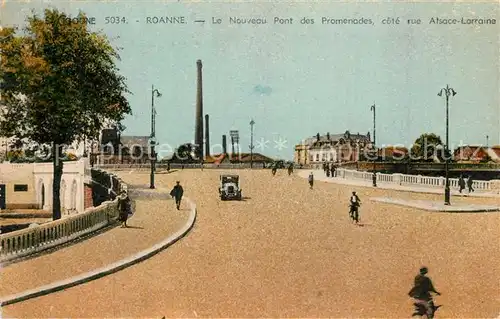 AK / Ansichtskarte Roanne_Loire Le Nouveau Pont des Promenades cote rue Alsace Lorraine Roanne Loire