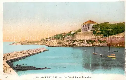 AK / Ansichtskarte Marseille_Bouches du Rhone La Corniche et Roubion Marseille