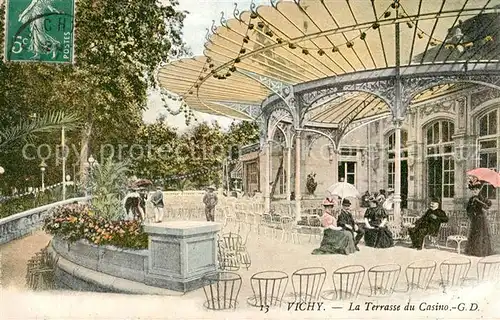 AK / Ansichtskarte Vichy_Allier La Terrasse du Casino Vichy Allier
