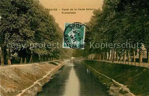 AK / Ansichtskarte Troyes_Aube Canal de la Haute Seine Promenade Troyes Aube