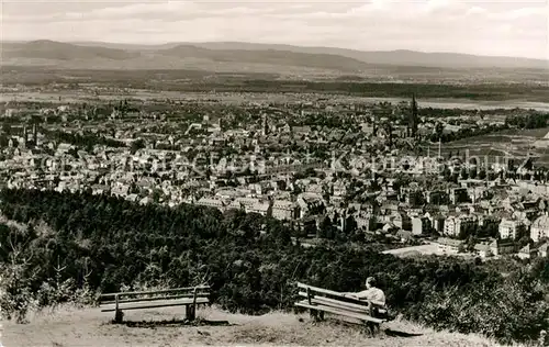 AK / Ansichtskarte Freiburg_Breisgau Blick von der Schoenen Aussicht Freiburg Breisgau