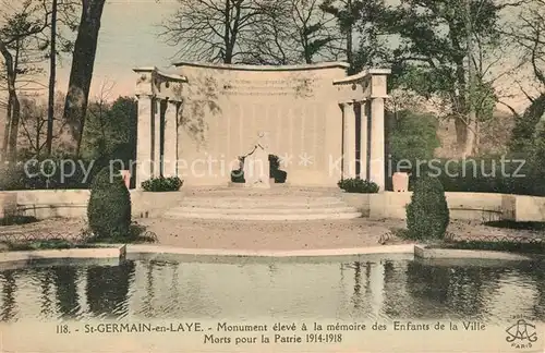 AK / Ansichtskarte Saint Germain en Laye Monument eleve a la memoire des Enfants de la Ville Morts pour la Patrie 1914 18 Saint Germain en Laye