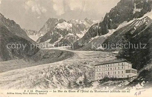 AK / Ansichtskarte Chamonix La Mer de Glace et lHotel du Montanvert Chamonix