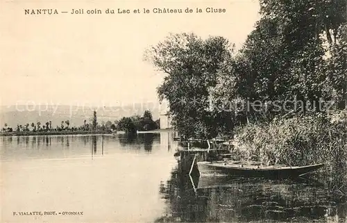 AK / Ansichtskarte Nantua Joli coin du Lac et le Chateau de la Cluse Nantua