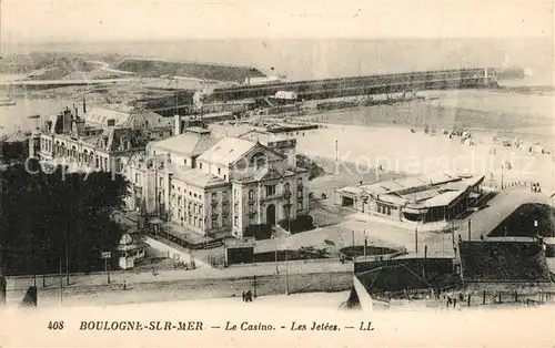 AK / Ansichtskarte Boulogne sur Mer Le Casino Les Jetees Boulogne sur Mer