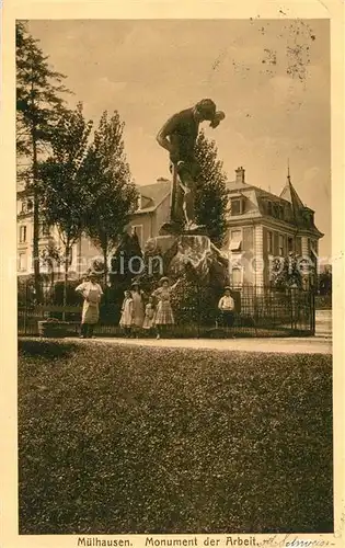 AK / Ansichtskarte Muehlhausen_Elsass Monument der Arbeit Muehlhausen Elsass