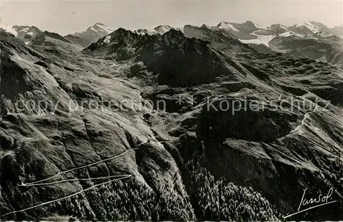 AK / Ansichtskarte Col_de_l_Iseran Les lacets lArete des Lessieres et le massif du Charbonnel Col_de_l_Iseran