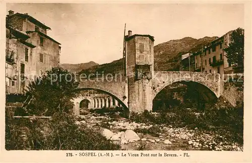 AK / Ansichtskarte Sospel Le Vieux Pont sur la Bevera Sospel