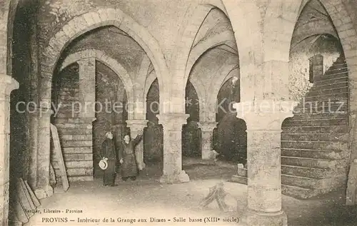 AK / Ansichtskarte Provins Interieur de la Grange aux Dimes Salle basse Provins