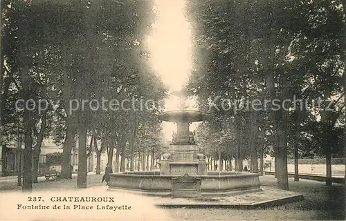 AK / Ansichtskarte Chateauroux_Indre Fontaine de la Place Lafayette Chateauroux Indre